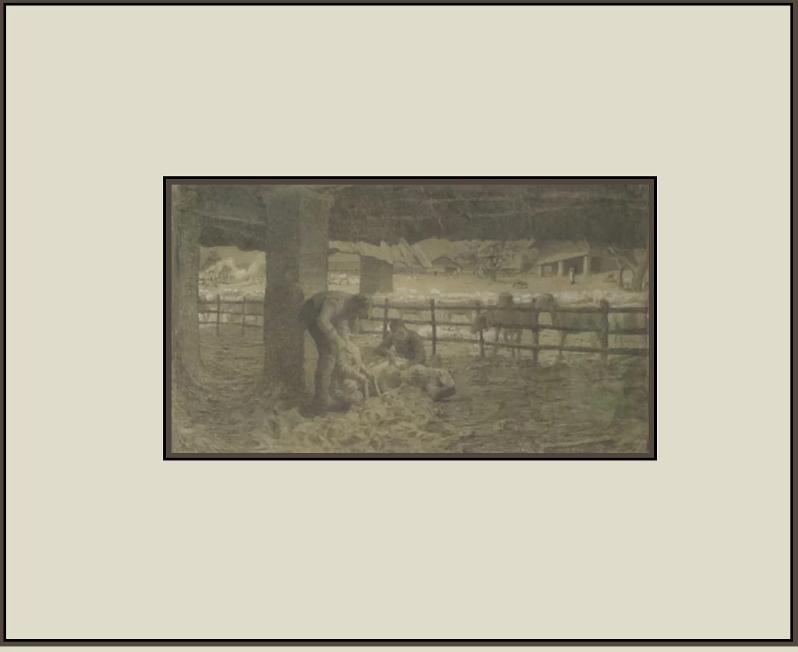 La tosatura delle pecore, 1886